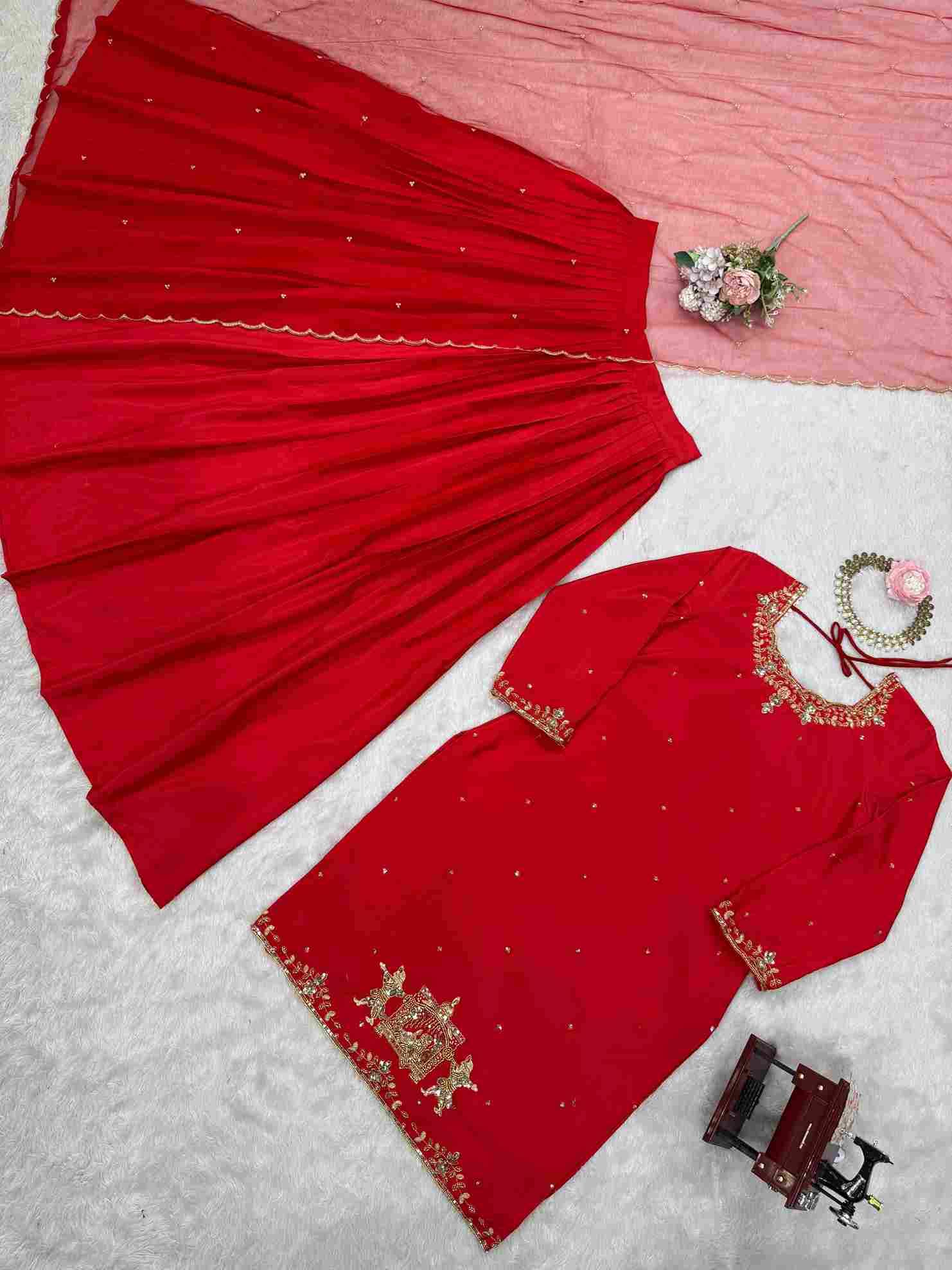 R-5874 By Fashid Wholesale 01 To 02 Series Beautiful Colorful Fancy Wedding Collection Occasional Wear & Party Wear Crepe Silk Lehengas At Wholesale Price