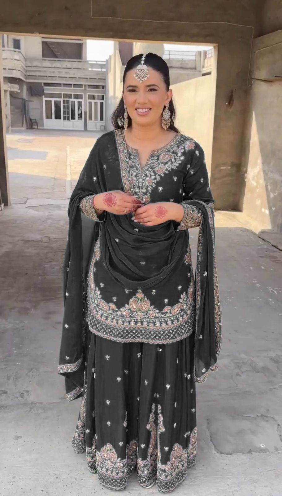 R-5852 By Fashid Wholesale 01 To 06 series Suits Collection Beautiful Stylish Fancy Colorful Party Wear & Occasional Wear Chinnon Silk Dresses At Wholesale Price