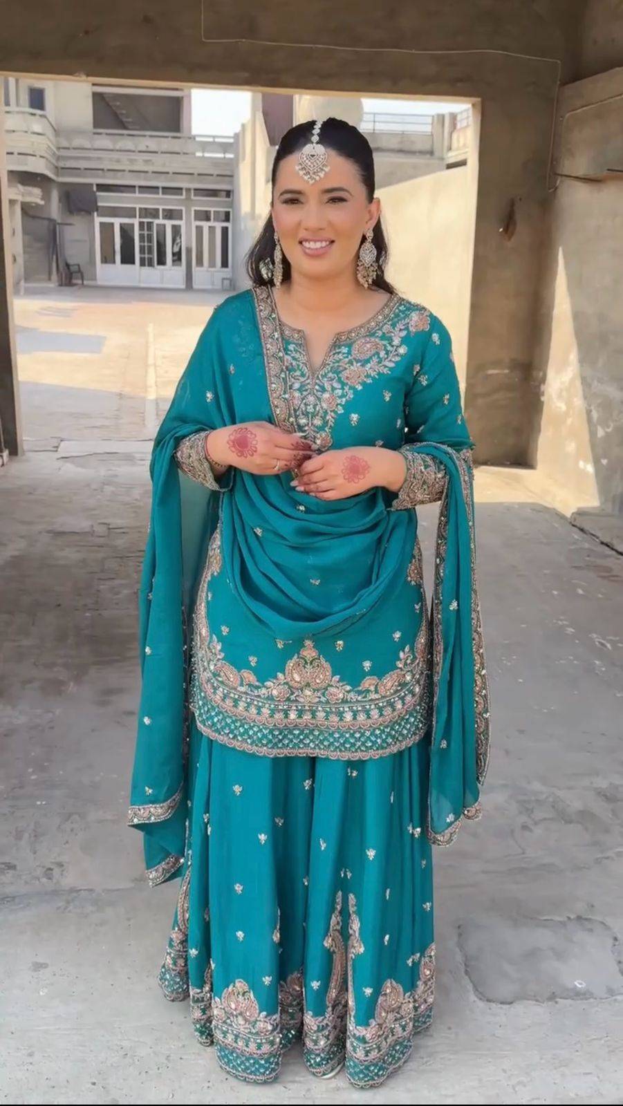 R-5852 By Fashid Wholesale 01 To 06 series Suits Collection Beautiful Stylish Fancy Colorful Party Wear & Occasional Wear Chinnon Silk Dresses At Wholesale Price