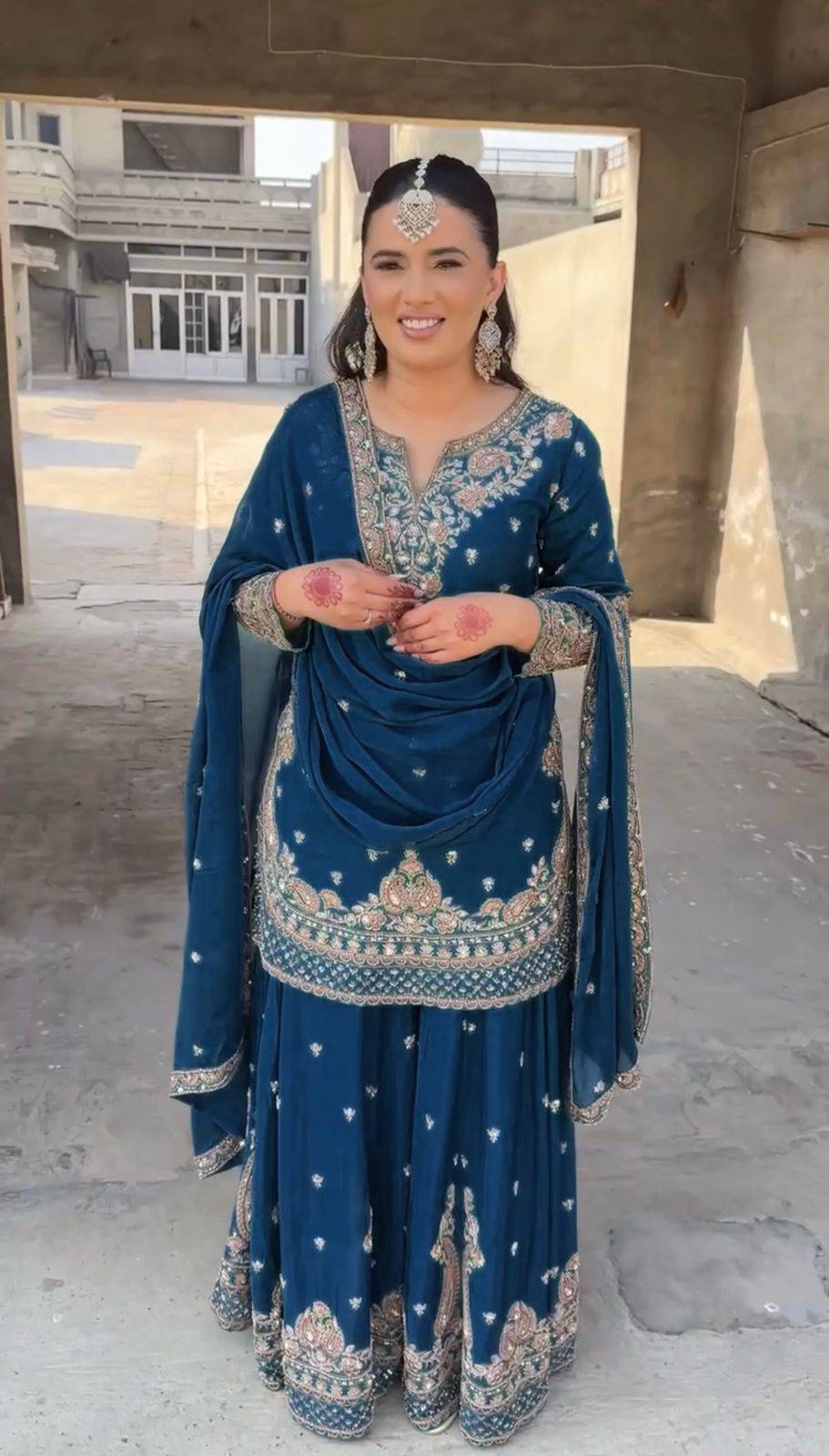 R-5852 By Fashid Wholesale 01 To 06 series Suits Collection Beautiful Stylish Fancy Colorful Party Wear & Occasional Wear Chinnon Silk Dresses At Wholesale Price