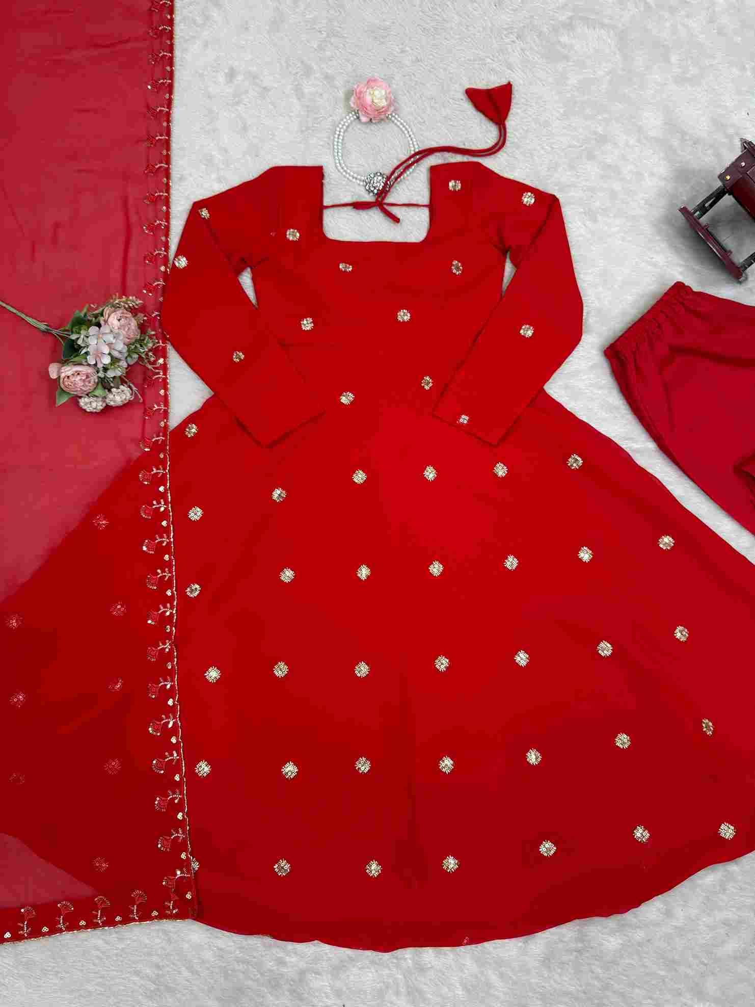 R-5872 By Fashid Wholesale Beautiful Stylish Fancy Colorful Casual Wear & Ethnic Wear Faux Georgette Dresses At Wholesale Price