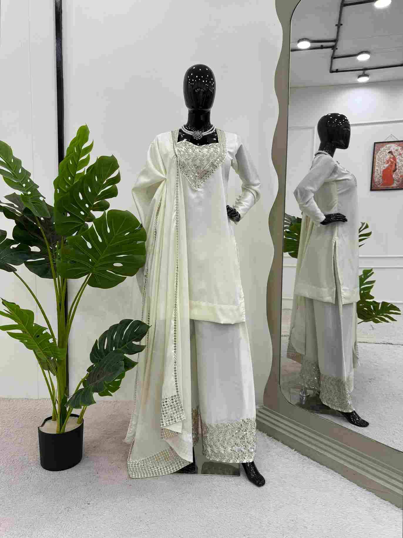 R-5870 By Fashid Wholesale Beautiful Stylish Fancy Colorful Casual Wear & Ethnic Wear Chinnon Silk Dresses At Wholesale Price