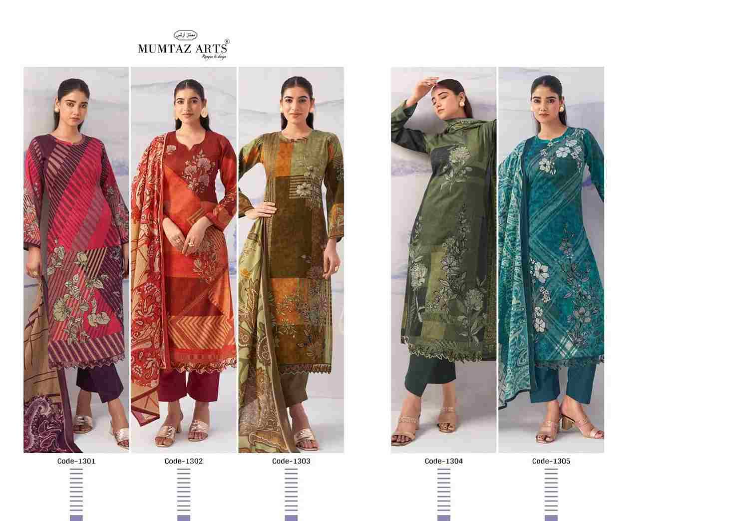 Noor By Mumtaz Arts 1301 To 1305 Series Designer Festive Suits Collection Beautiful Stylish Fancy Colorful Party Wear & Occasional Wear Pure Jam Satin Dresses At Wholesale Price