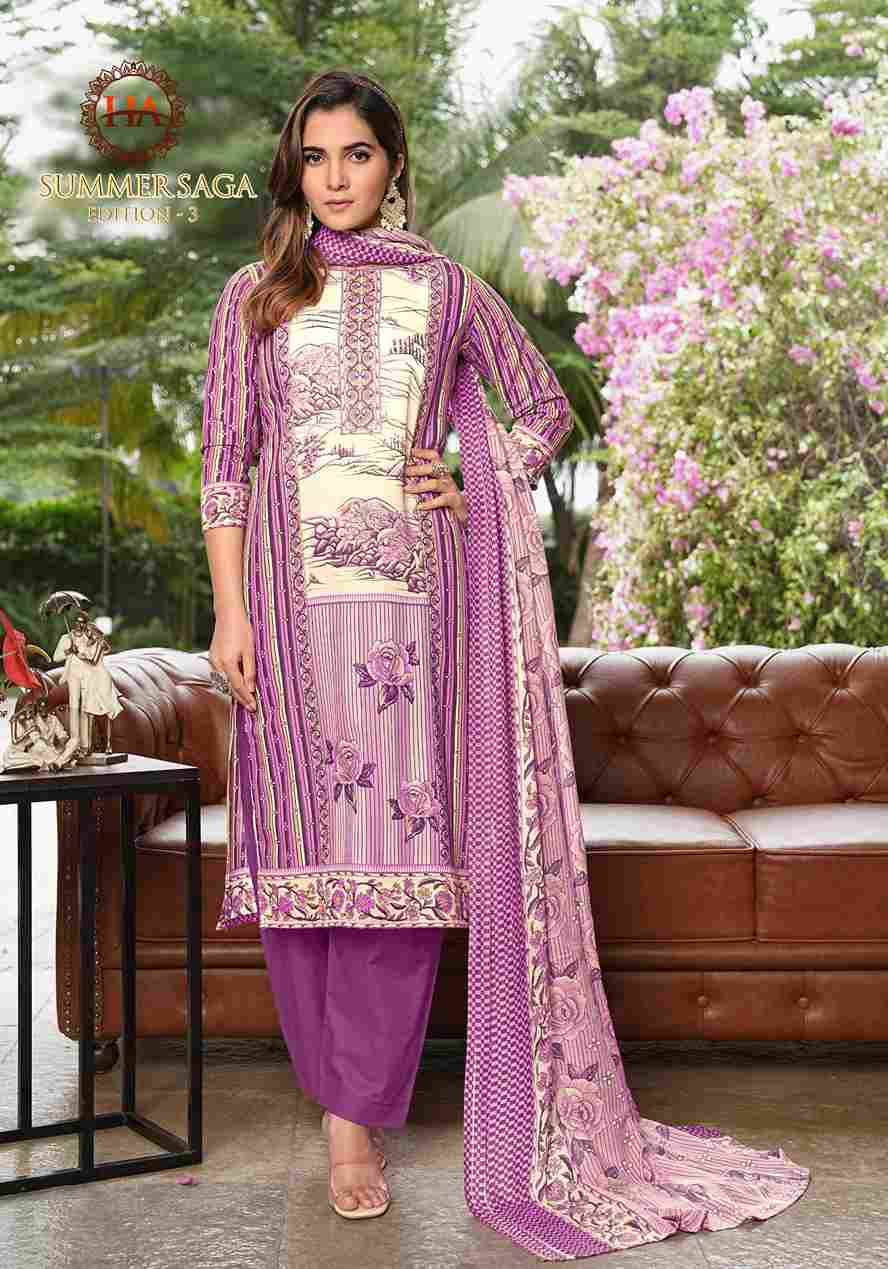 Summer Saga Vol-3 By Harshit Fashion Hub 2503-03-1 To 2503-03-8 Series Beautiful Festive Suits Stylish Fancy Colorful Casual Wear & Ethnic Wear Pure Cotton Dresses At Wholesale Price