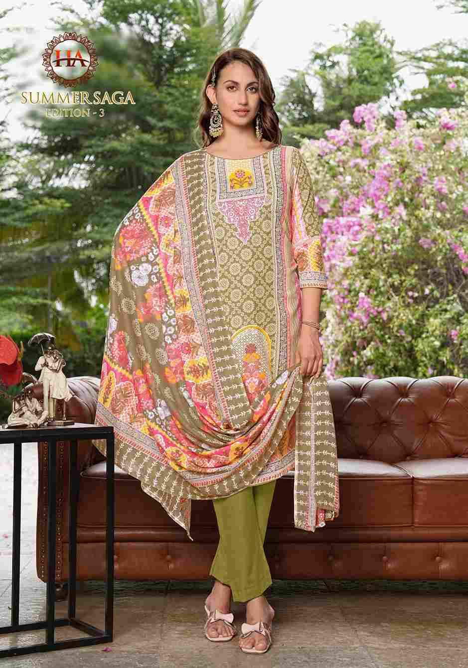 Summer Saga Vol-3 By Harshit Fashion Hub 2503-03-1 To 2503-03-8 Series Beautiful Festive Suits Stylish Fancy Colorful Casual Wear & Ethnic Wear Pure Cotton Dresses At Wholesale Price