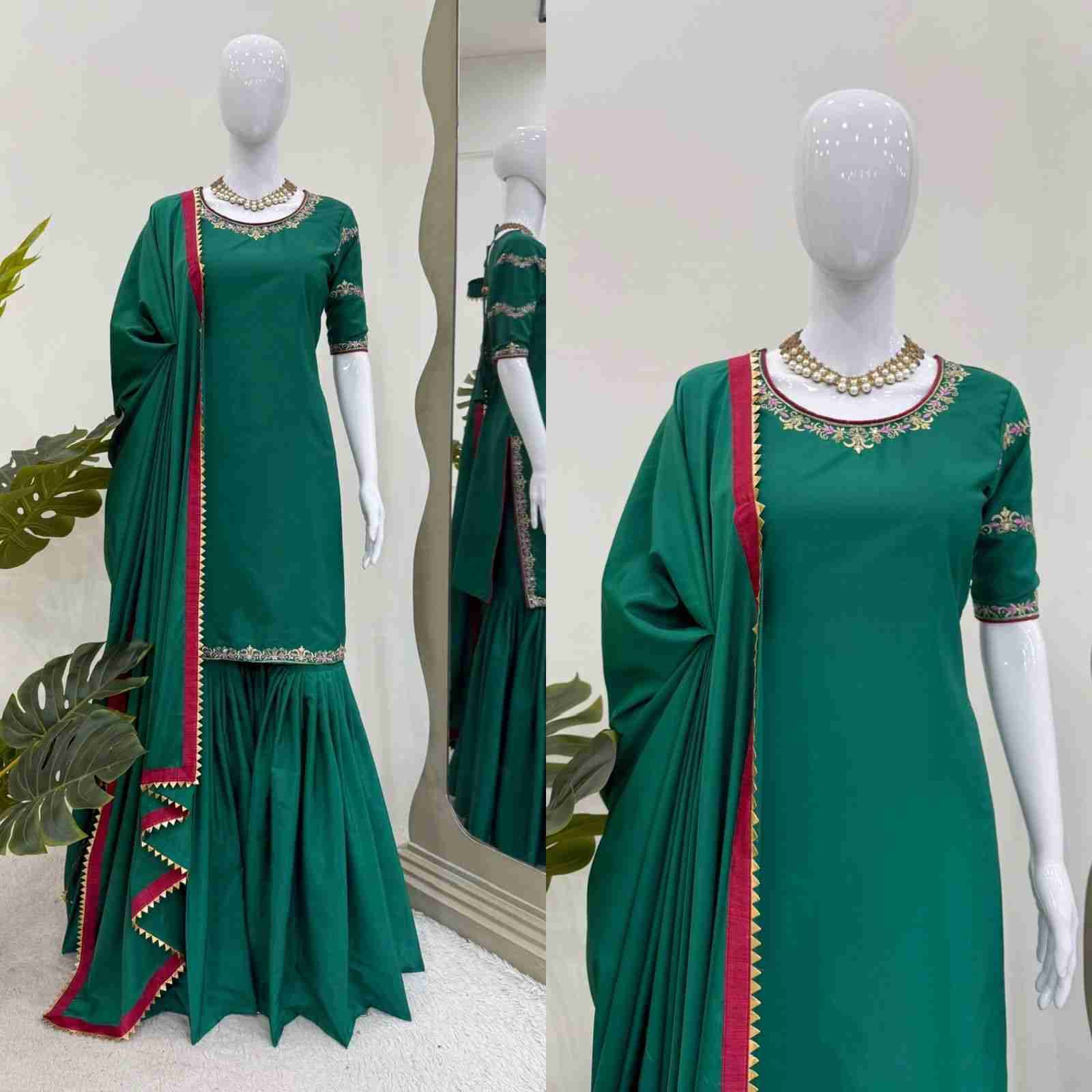 K-1504 By Fashid Wholesale Designer Sharara Suits Beautiful Fancy Colorful Stylish Party Wear & Occasional Wear Natural Crepe Dresses At Wholesale Price