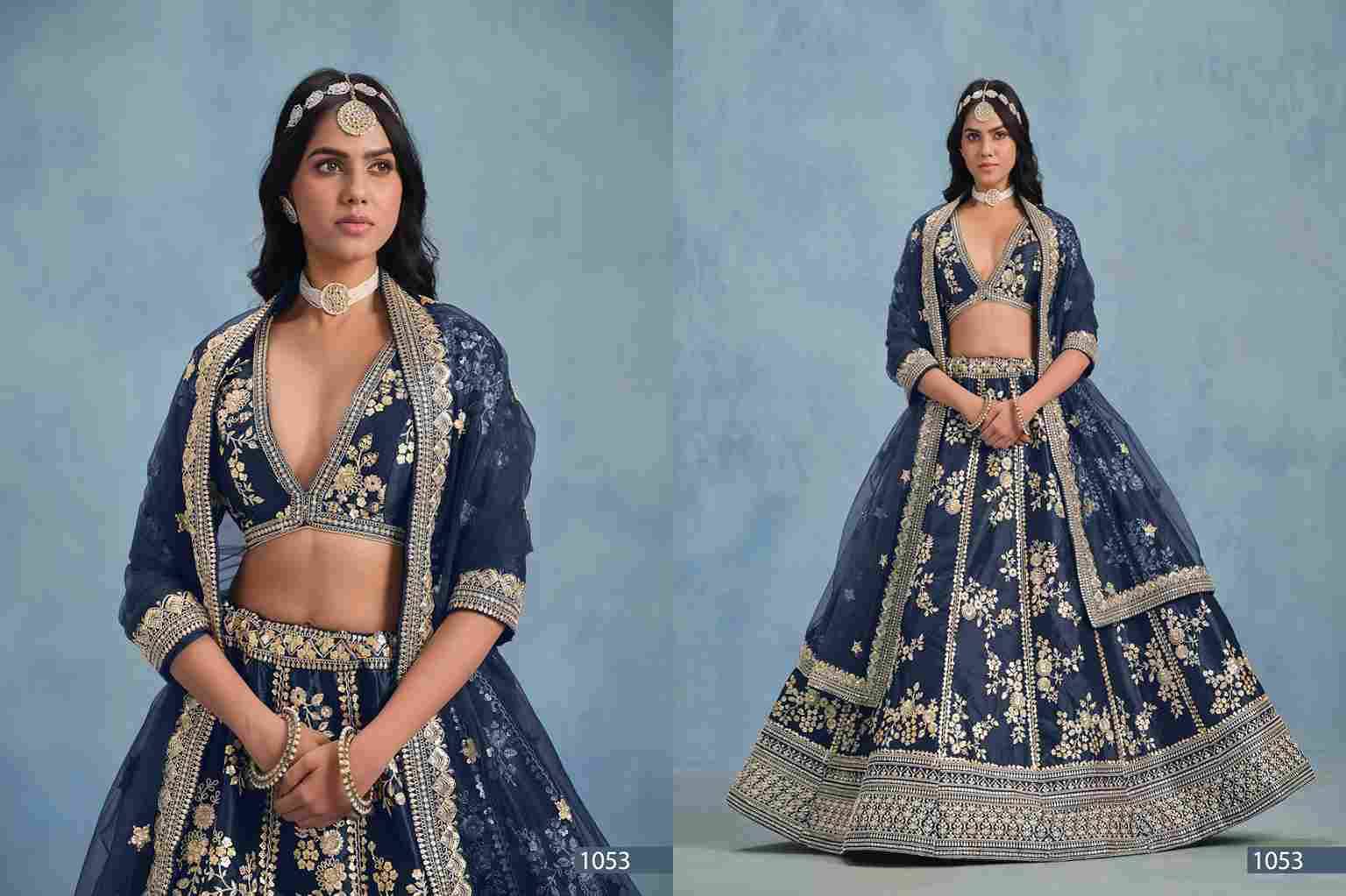 Sheilja By Mehvish 1051 To 1054 Series Designer Beautiful Collection Occasional Wear & Party Wear Art Silk Lehengas At Wholesale Price