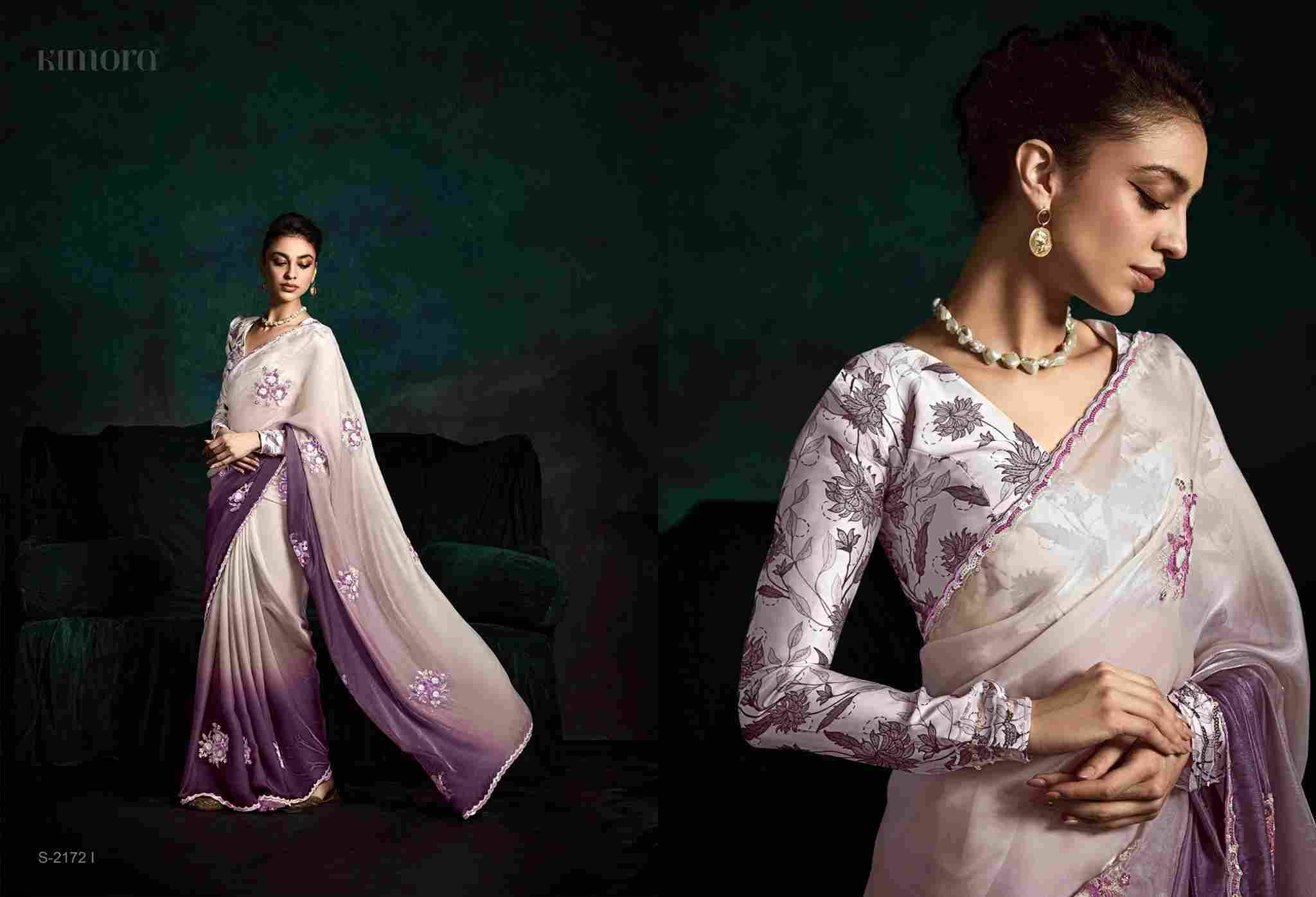 Rangat 2172 By Kimora Fashion 2172 To 2172-I Series Indian Traditional Wear Collection Beautiful Stylish Fancy Colorful Party Wear & Occasional Wear Fancy Sarees At Wholesale Price