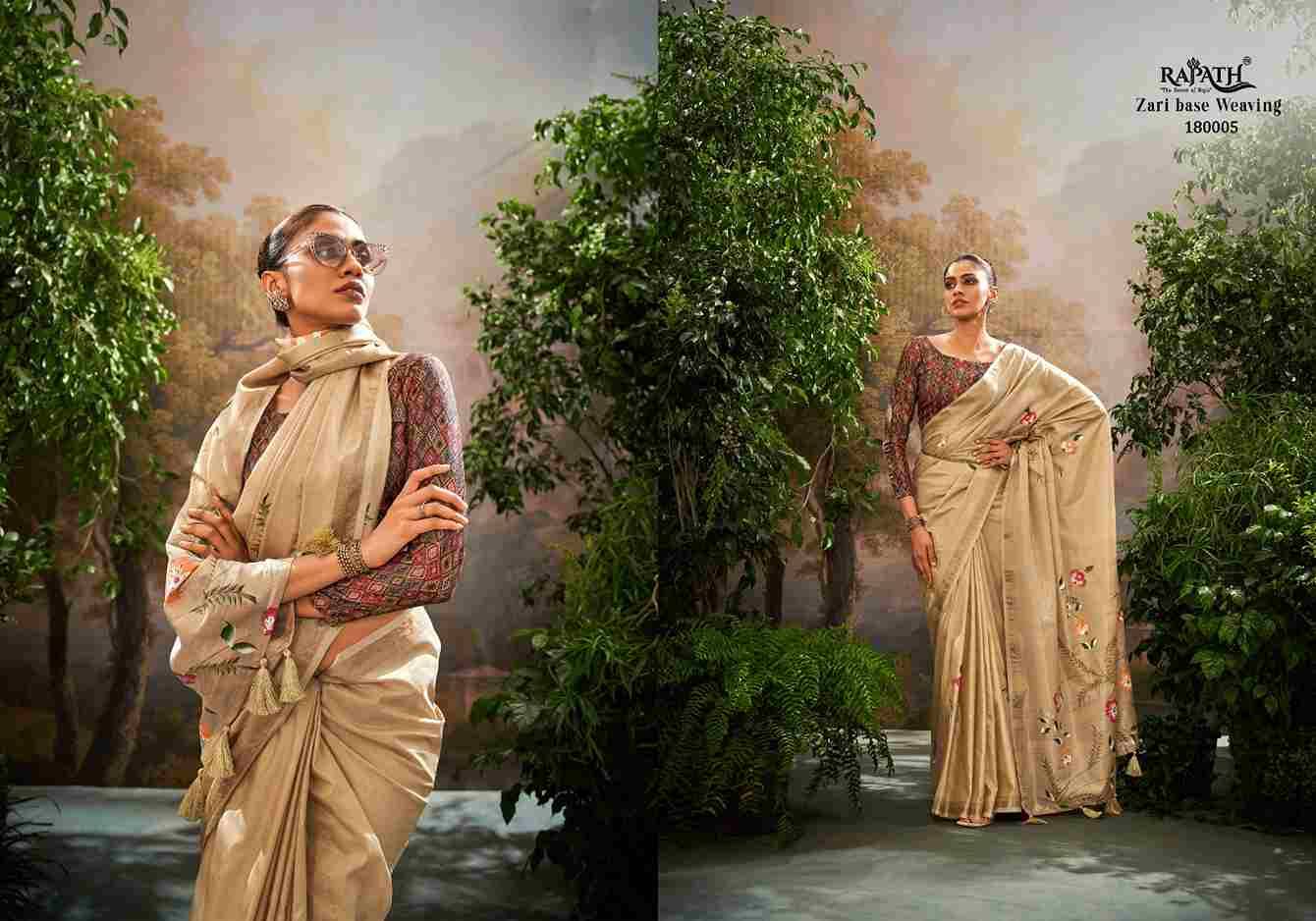 Kalindi Silk By Rajpath 180001 To 180006 Series Indian Traditional Wear Collection Beautiful Stylish Fancy Colorful Party Wear & Occasional Wear Linen Silk Sarees At Wholesale Price