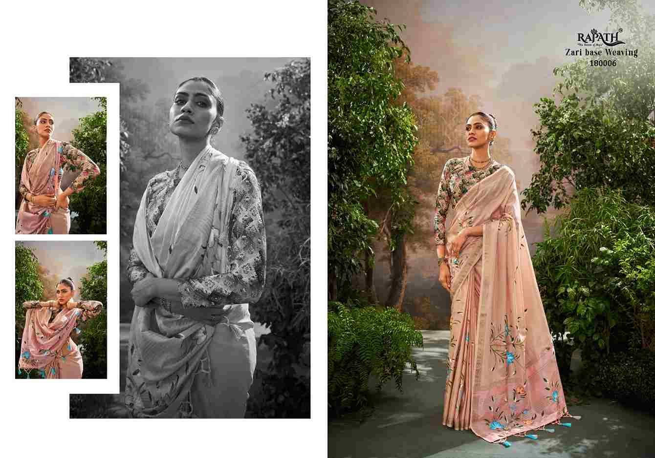 Kalindi Silk By Rajpath 180001 To 180006 Series Indian Traditional Wear Collection Beautiful Stylish Fancy Colorful Party Wear & Occasional Wear Linen Silk Sarees At Wholesale Price
