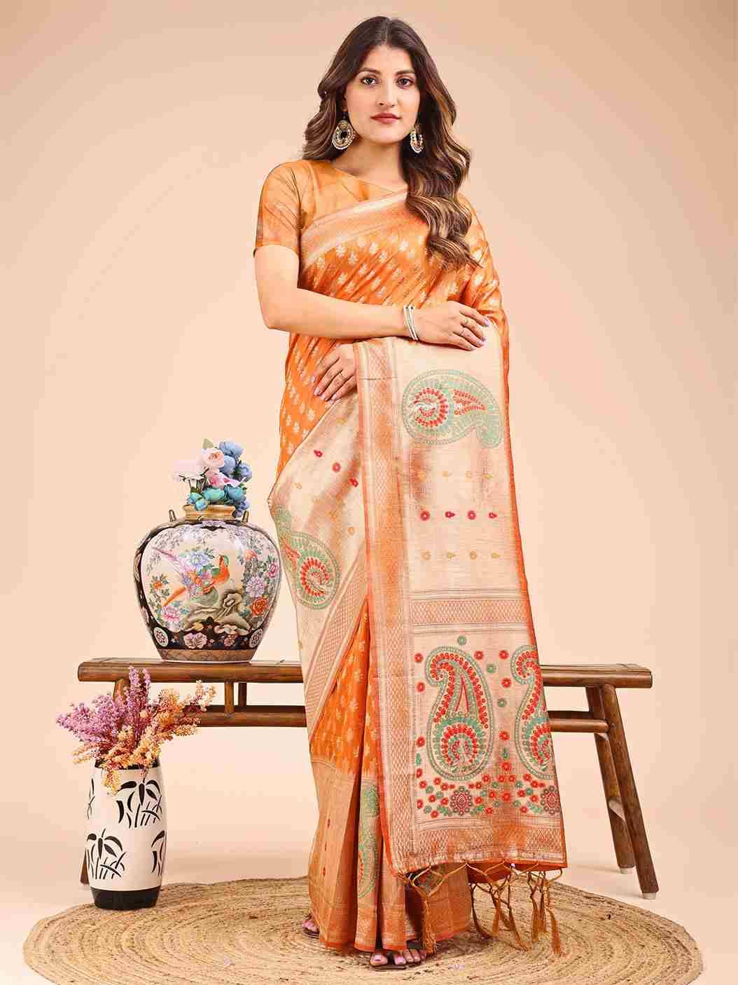 Raagvi By Fashid Wholesale 1001 To 1006 Series Indian Traditional Wear Collection Beautiful Stylish Fancy Colorful Party Wear & Occasional Wear Linen Cotton Sarees At Wholesale Price