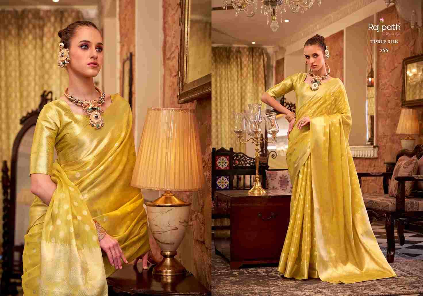 Pluto By Rajpath 352 To 357 Series Indian Traditional Wear Collection Beautiful Stylish Fancy Colorful Party Wear & Occasional Wear Tissue Silk Sarees At Wholesale Price
