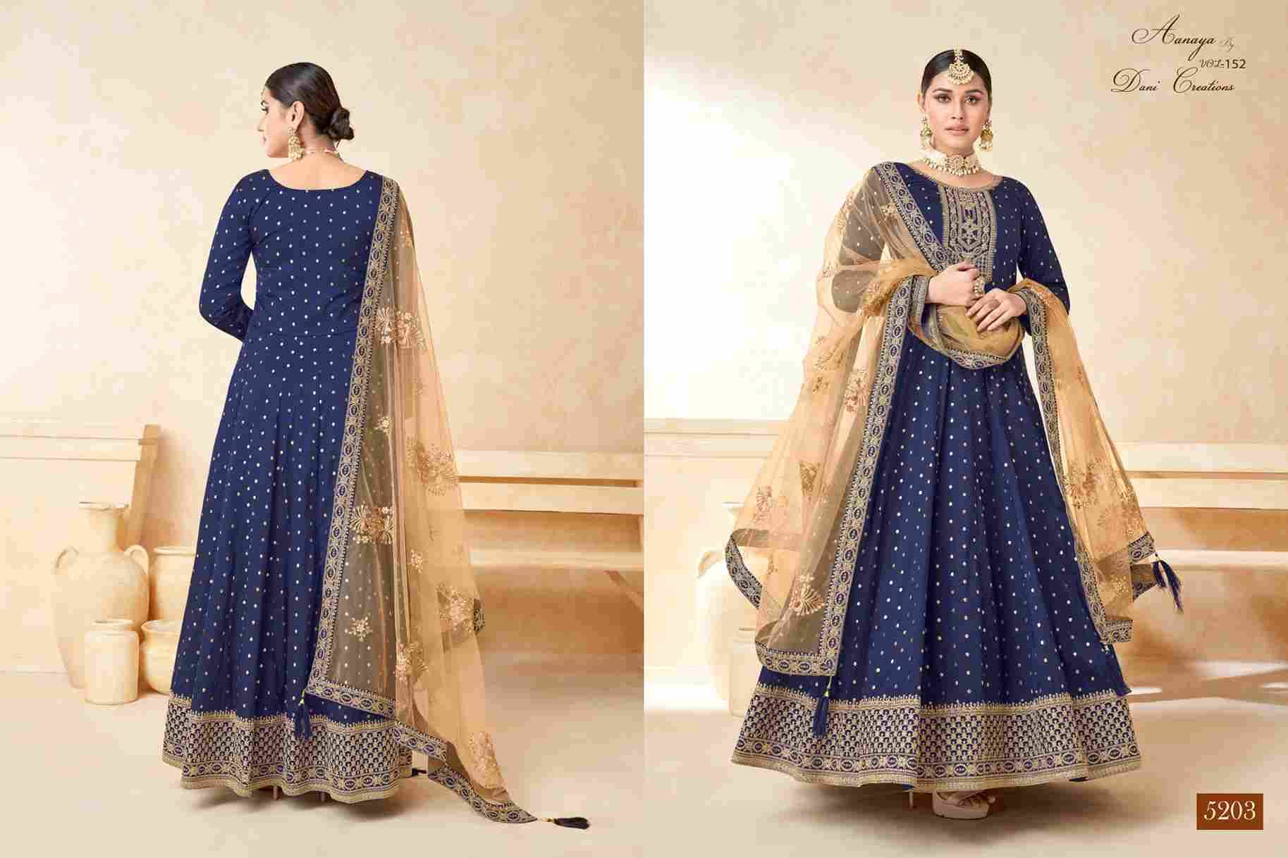 Aanaya Vol-152 By Twisha 5201 To 5204 Series Designer Stylish Fancy Colorful Beautiful Party Wear & Ethnic Wear Collection Tafeta Butti Gowns With Bottom At Wholesale Price