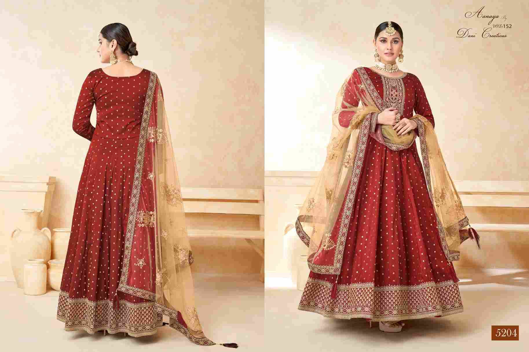 Aanaya Vol-152 By Twisha 5201 To 5204 Series Designer Stylish Fancy Colorful Beautiful Party Wear & Ethnic Wear Collection Tafeta Butti Gowns With Bottom At Wholesale Price