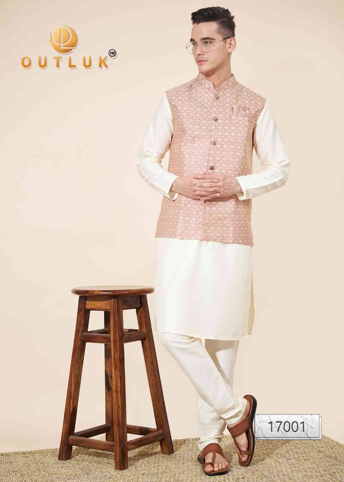 Outluk Vol-117 By Outluk 17001 To 17011 Series Beautiful Colorful Stylish Fancy Casual Wear & Ethnic Wear & Ready To Wear Pure Silk Kurtas With Pajamas At Wholesale Price