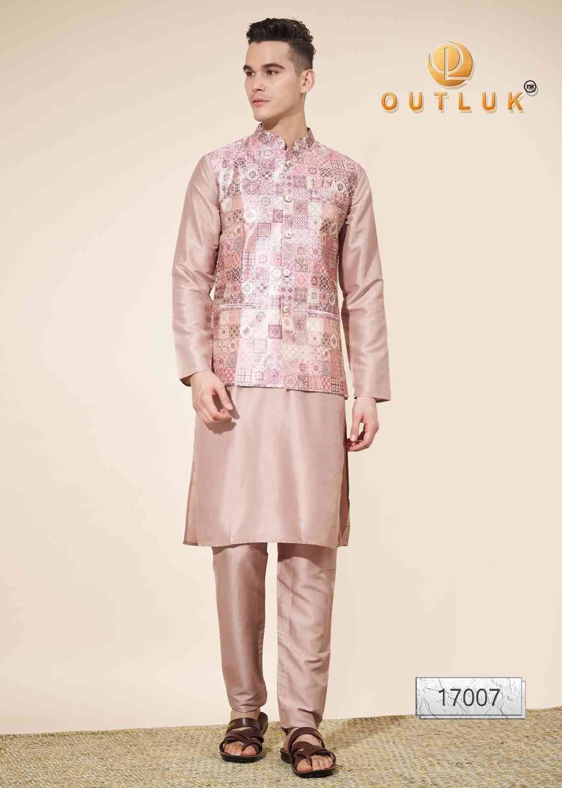 Outluk Vol-117 By Outluk 17001 To 17011 Series Beautiful Colorful Stylish Fancy Casual Wear & Ethnic Wear & Ready To Wear Pure Silk Kurtas With Pajamas At Wholesale Price