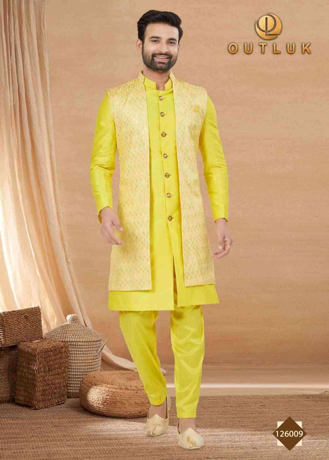 Outluk Premium Vol-126 By Outluk 126001 To 126012 Series Beautiful Colorful Stylish Fancy Casual Wear & Ethnic Wear & Ready To Wear Art Silk Kurtas With Pajamas At Wholesale Price