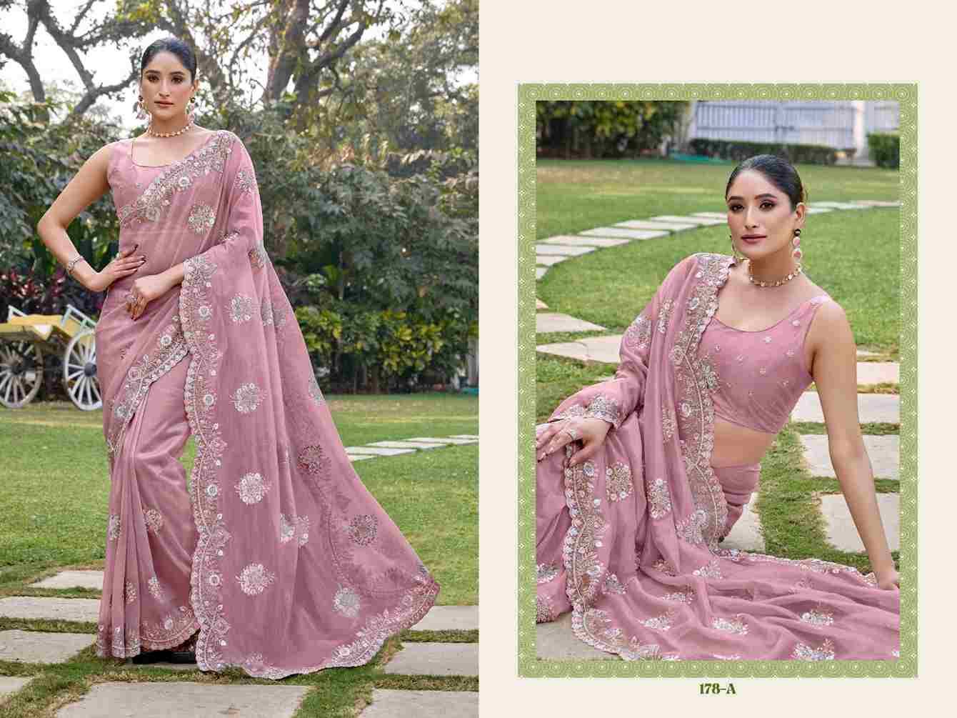 Durga 178 Colours By Fashid Wholesale 178-A To 178-E Series Indian Traditional Wear Collection Beautiful Stylish Fancy Colorful Party Wear & Occasional Wear Net Sarees At Wholesale Price