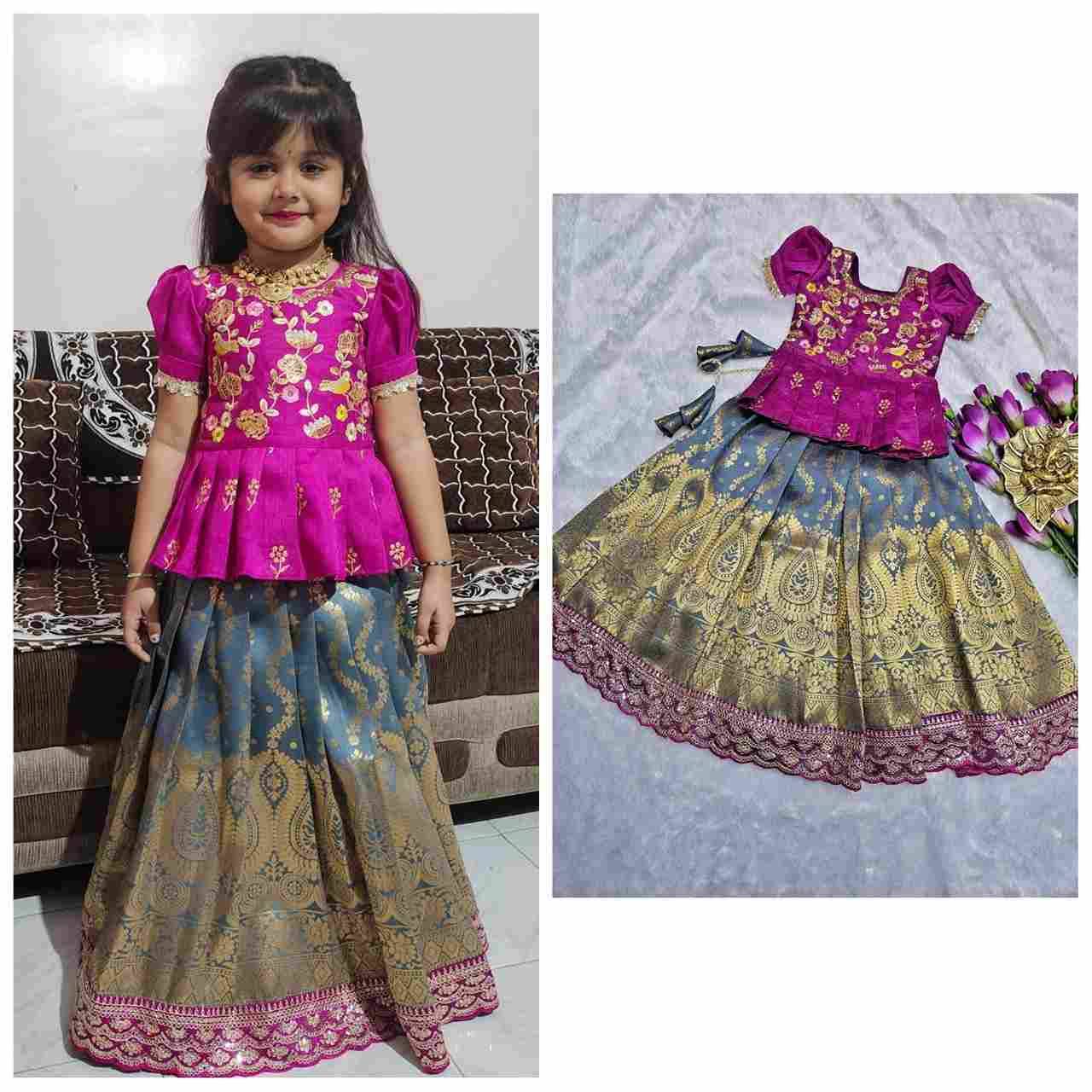 Pv-Kids Lehenga Vol-7 By Fashid Wholesale 01 To 02 Series Designer Beautiful Collection Occasional Wear & Party Wear Kota Kanivaram Silk Lehengas At Wholesale Price