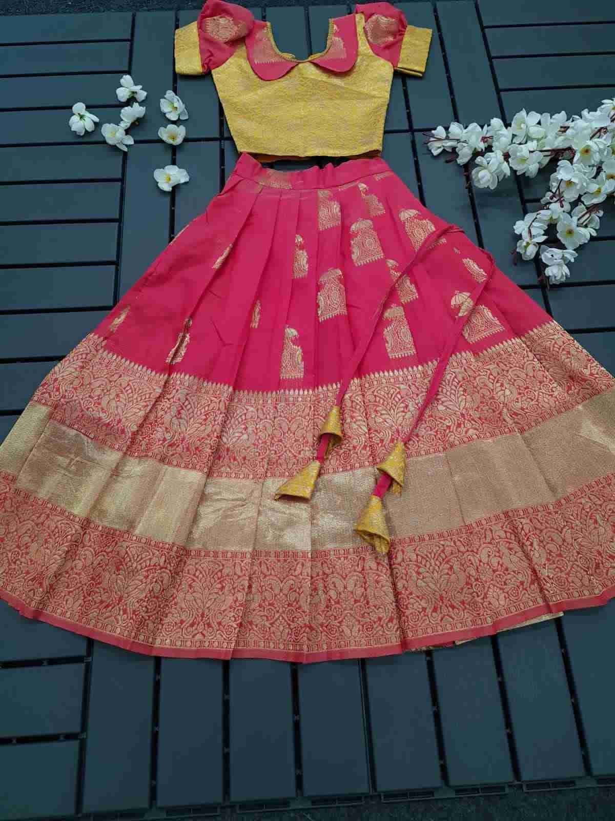 Pv-Kids Lehenga Vol-8 By Fashid Wholesale 01 To 02 Series Designer Beautiful Collection Occasional Wear & Party Wear Pure Silk Lehengas At Wholesale Price