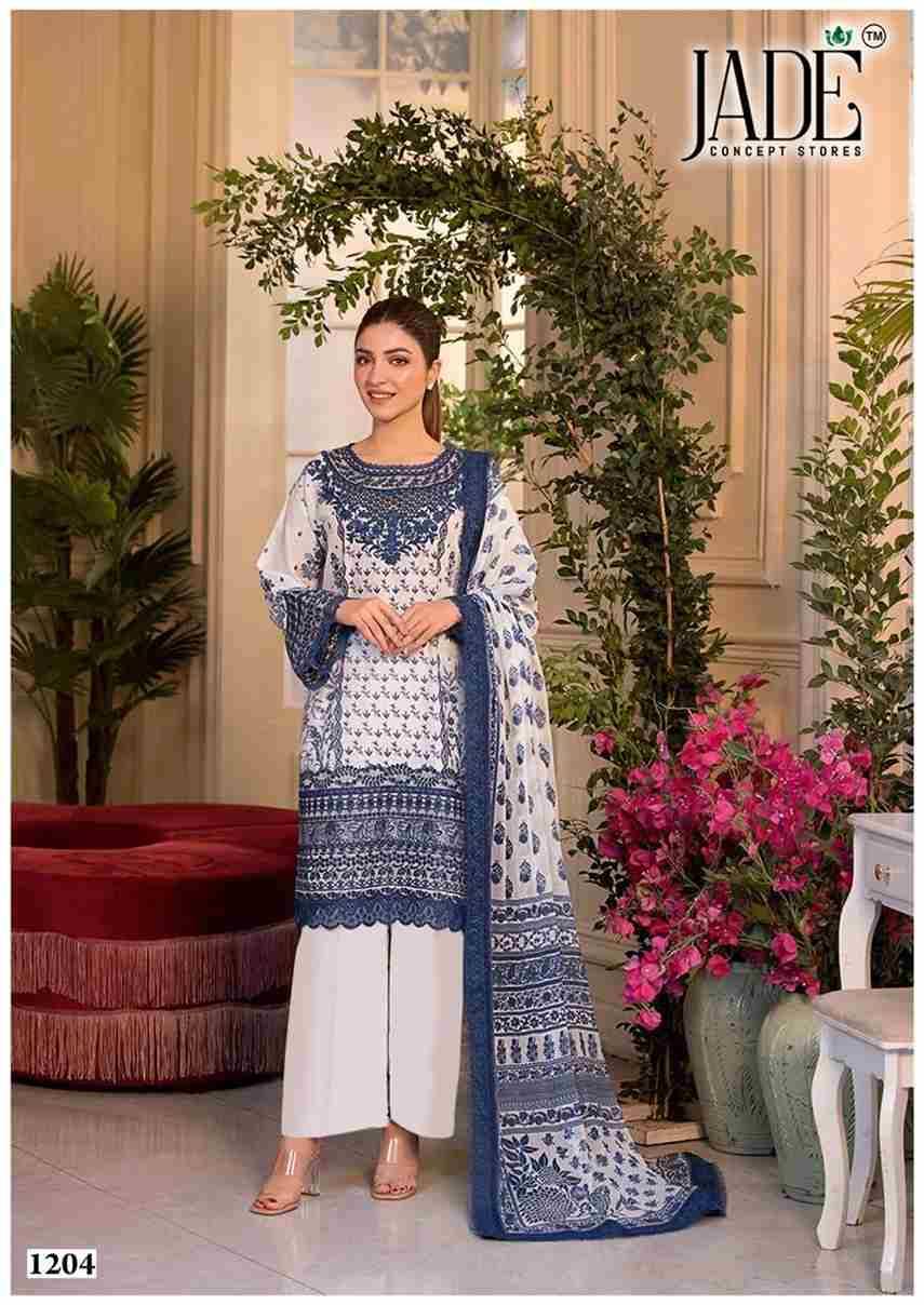 Bin Saeed Vol-12 By Jade 1201 To 1206 Series Beautiful Festive Suits Stylish Fancy Colorful Casual Wear & Ethnic Wear Pure Lawn Cotton Print Dresses At Wholesale Price