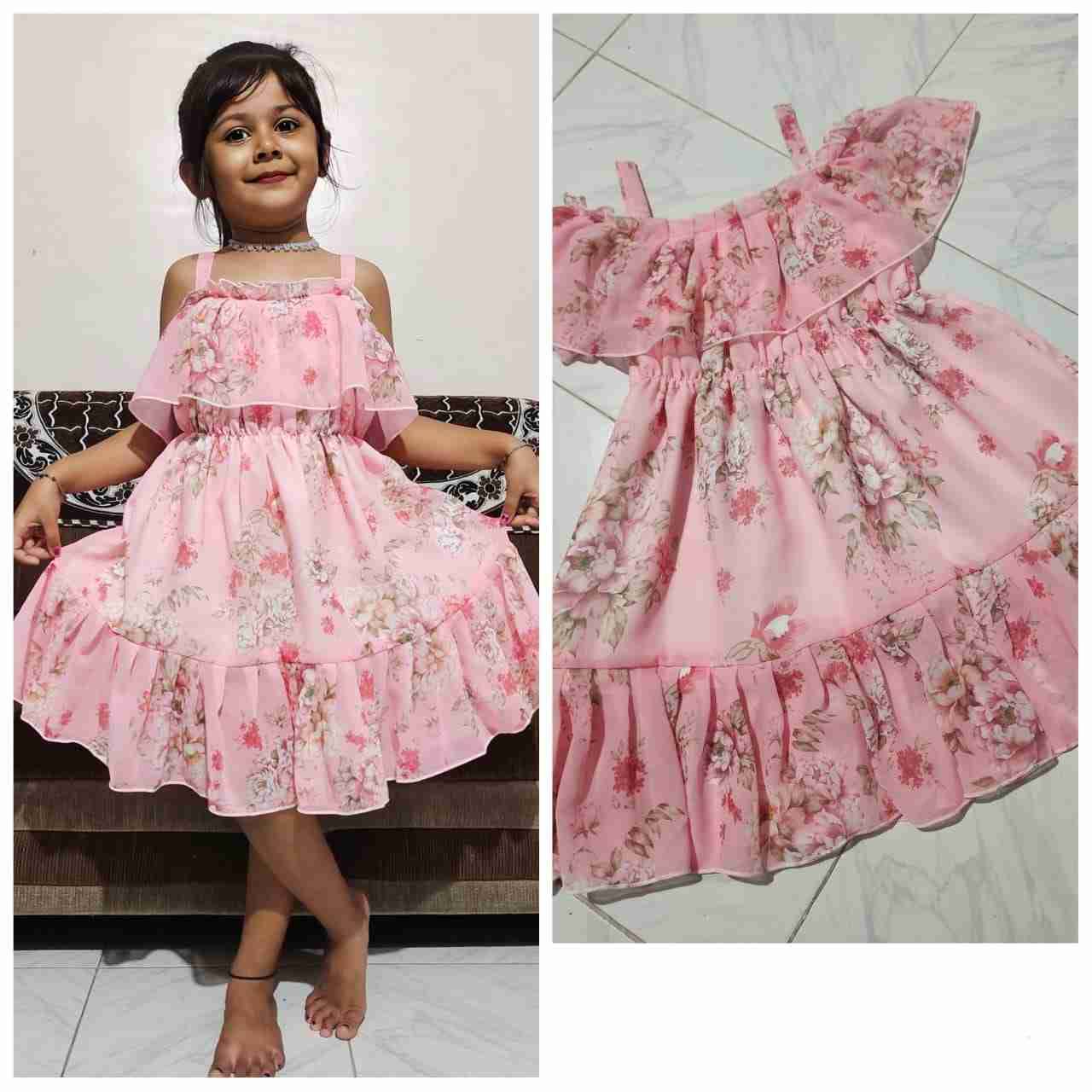 Pv-Kids-Gown Vol-4 By Fashid Wholesale 01 To 05 Series Designer Beautiful Collection Occasional Wear & Party Wear Pure Heavy Weightless Gowns At Wholesale Price