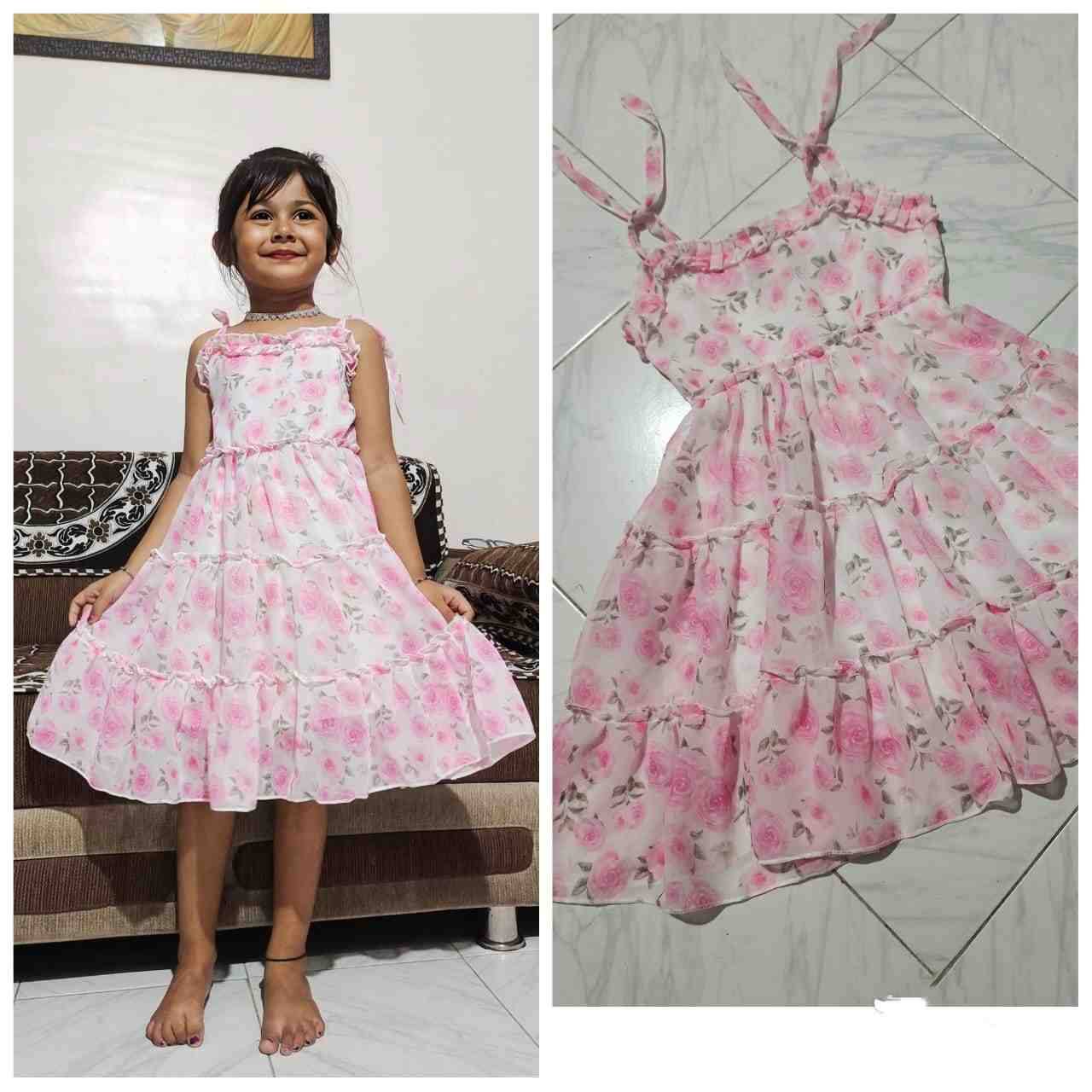 Pv-Kids-Gown Vol-4 By Fashid Wholesale 01 To 05 Series Designer Beautiful Collection Occasional Wear & Party Wear Pure Heavy Weightless Gowns At Wholesale Price