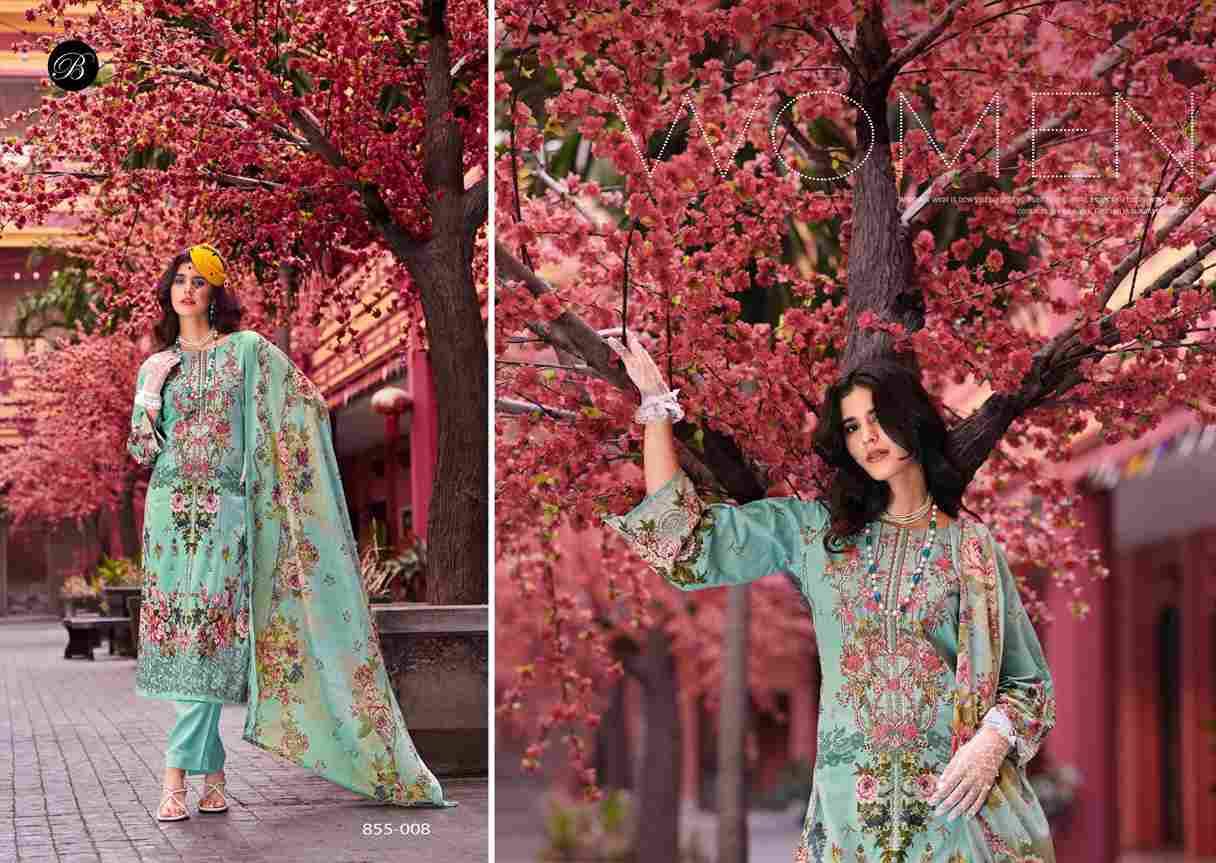 Naira Vol-109 By Belliza 855-001 To 855-008 Series Beautiful Festive Suits Stylish Fancy Colorful Casual Wear & Ethnic Wear Pure Cotton Print Dresses At Wholesale Price
