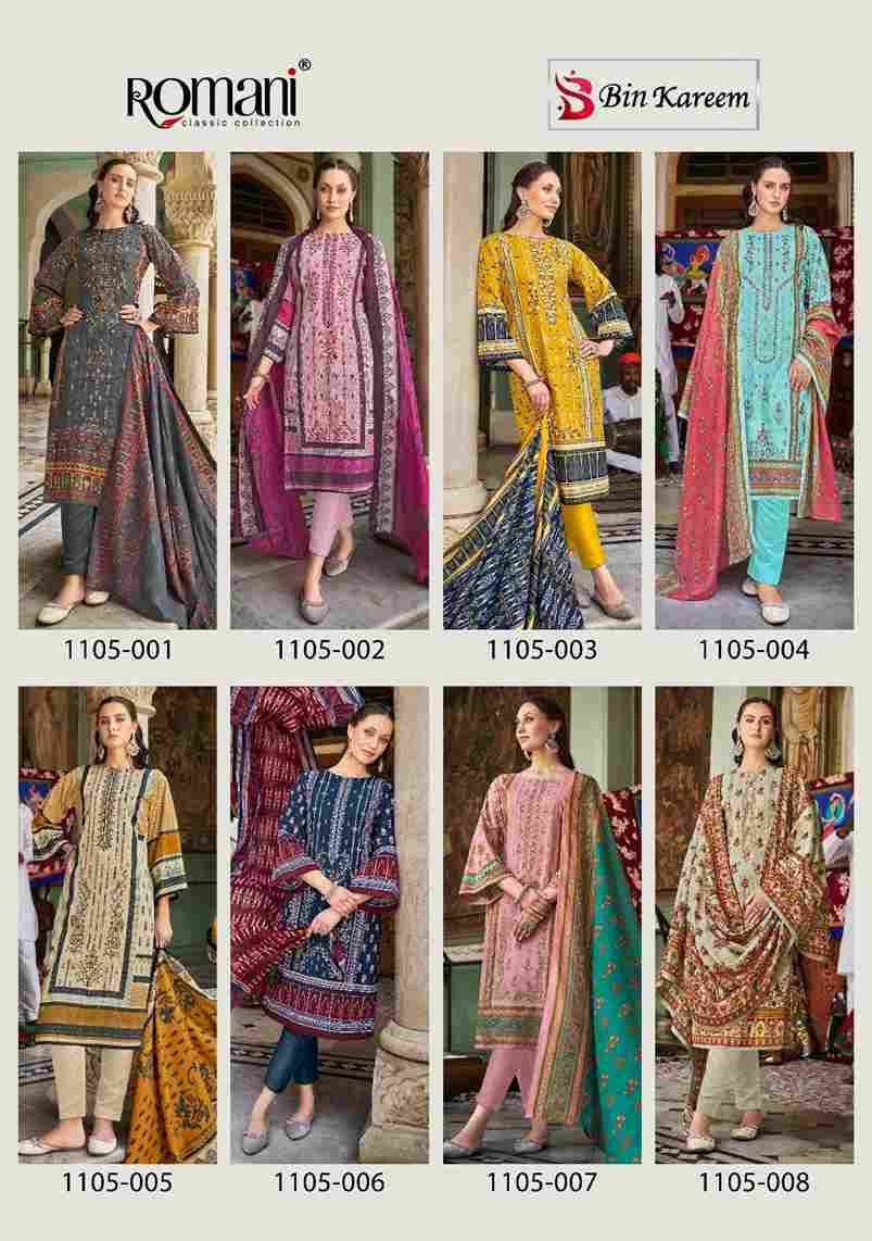Bin Karam By Romani 1105-001 To 1105-008 Series Beautiful Festive Suits Stylish Fancy Colorful Casual Wear & Ethnic Wear Soft Cotton Print Dresses At Wholesale Price