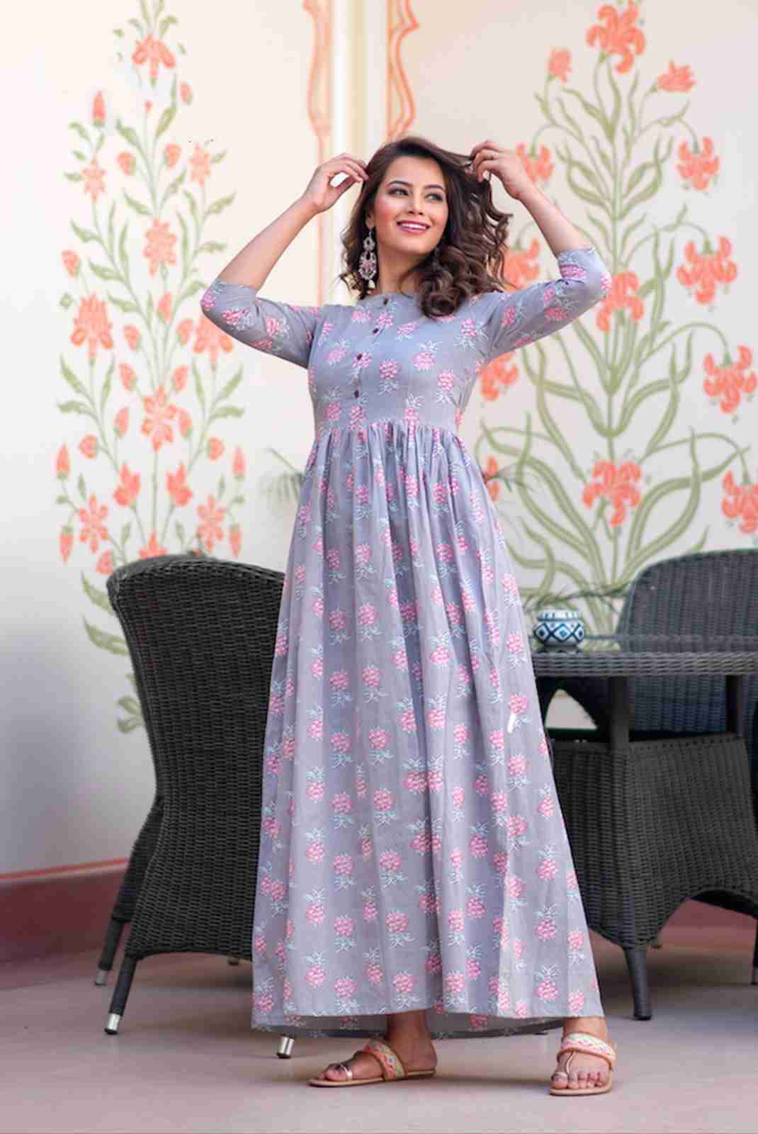 Stylishta Super Hits By Fashid Wholesale Series Beautiful Stylish Fancy Colorful Casual Wear & Ethnic Wear Pure Muslin Gowns At Wholesale Price