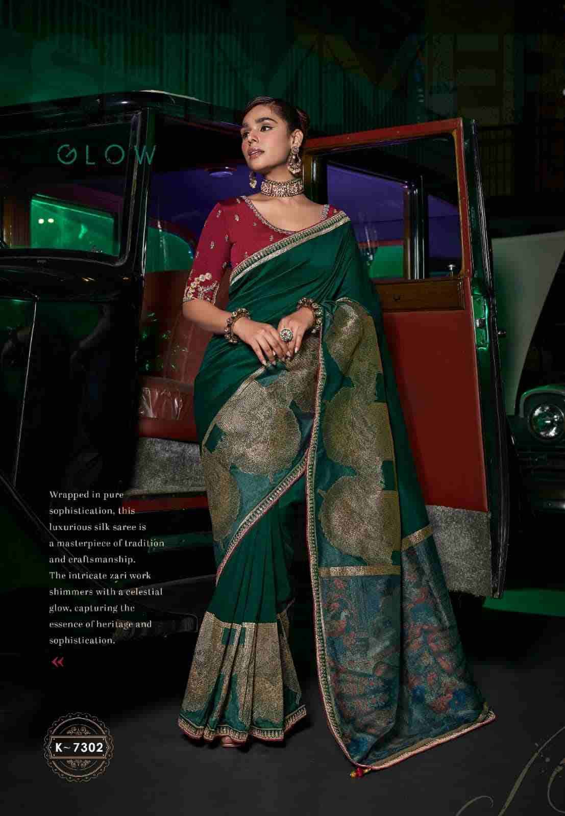 Kanya By Kira 7301 To 7305 Series Indian Traditional Wear Collection Beautiful Stylish Fancy Colorful Party Wear & Occasional Wear Pure Silk Sarees At Wholesale Price
