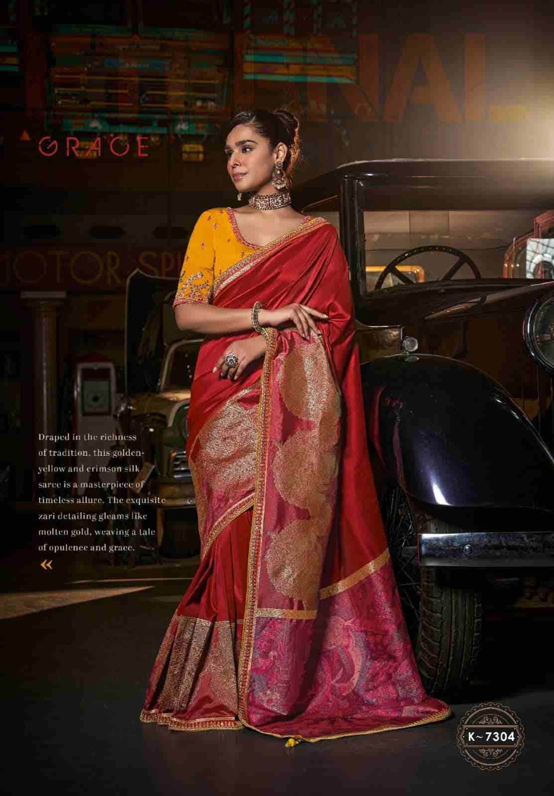 Kanya By Kira 7301 To 7305 Series Indian Traditional Wear Collection Beautiful Stylish Fancy Colorful Party Wear & Occasional Wear Pure Silk Sarees At Wholesale Price