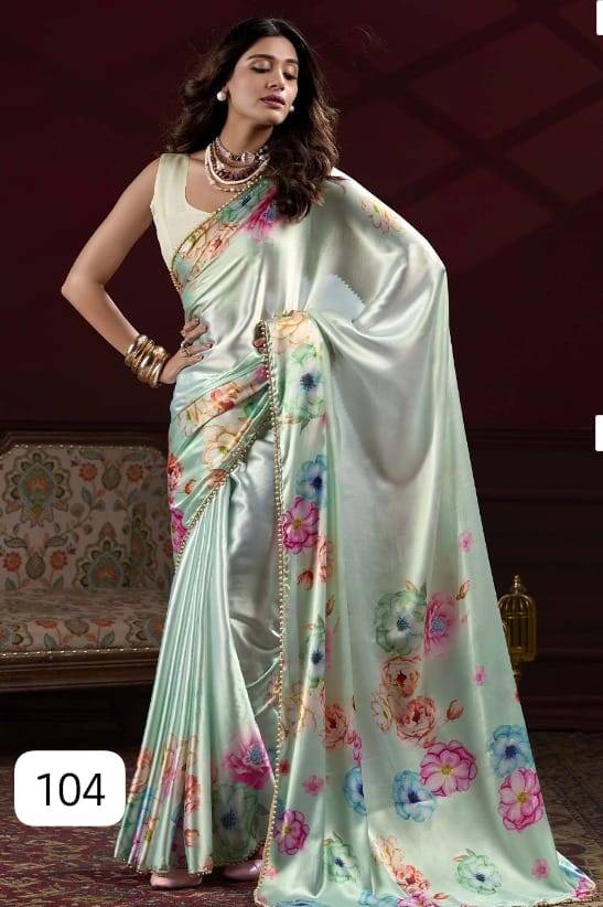 Saroj By PC 101 To 104 Series Indian Traditional Wear Collection Beautiful Stylish Fancy Colorful Party Wear & Occasional Wear Japan Satin Sarees At Wholesale Price