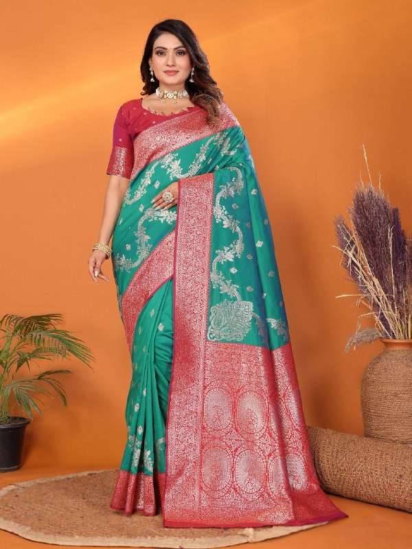 Mahrook By PC 101 To 106 Series Indian Traditional Wear Collection Beautiful Stylish Fancy Colorful Party Wear & Occasional Wear Banarasi Silk Sarees At Wholesale Price