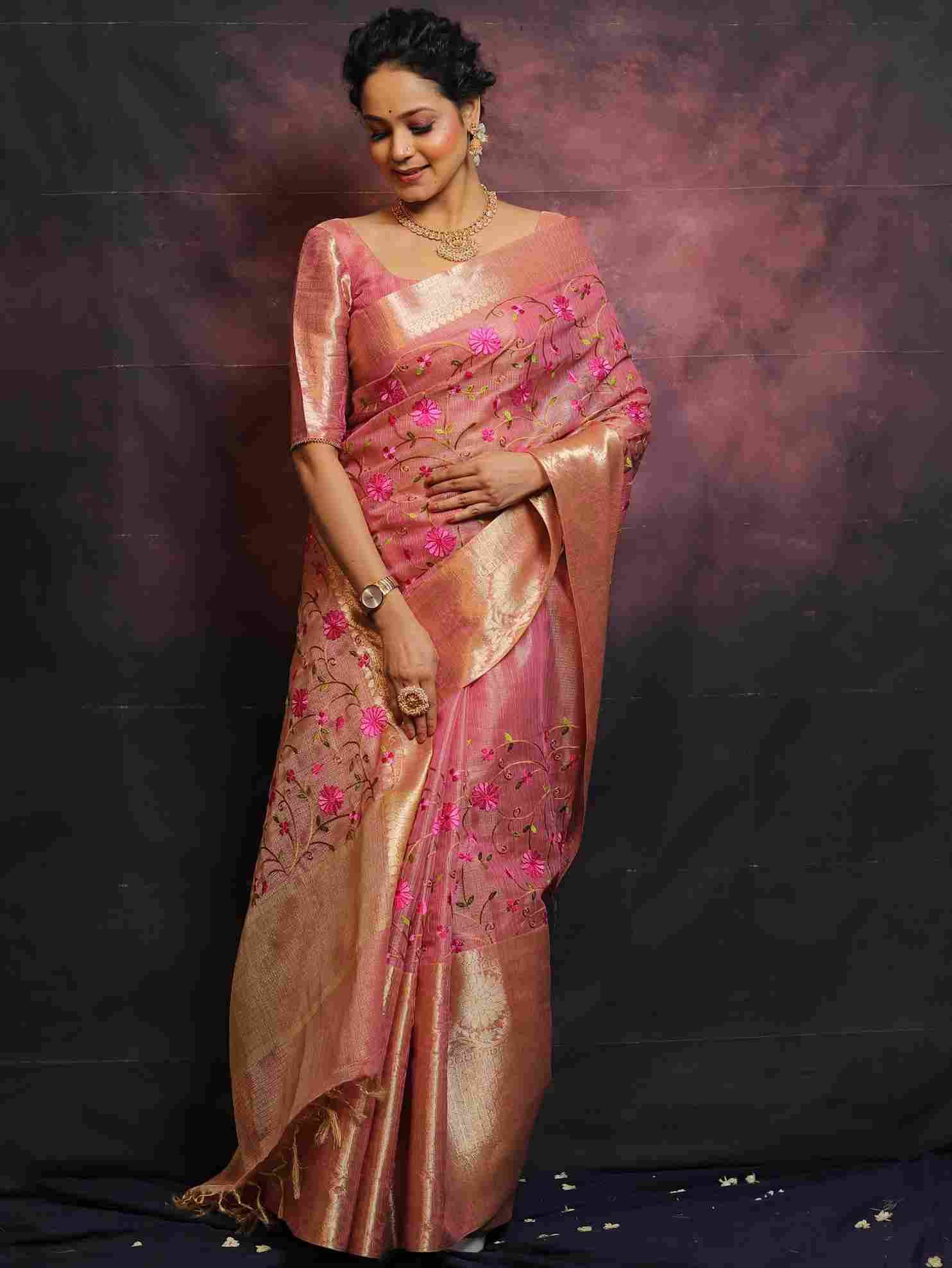 Vv-14 By Fashid WholesaleIndian Traditional Wear Collection Beautiful Stylish Fancy Colorful Party Wear & Occasional Wear Tissue Sarees At Wholesale Price