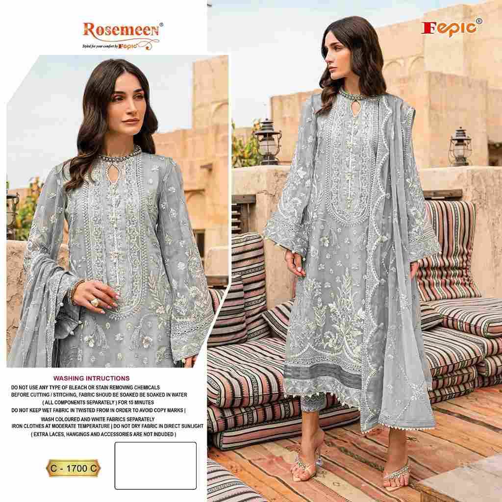 Fepic 1700 Colours By Fepic 1700-A To 1700-D Series Beautiful Pakistani Suits Colorful Stylish Fancy Casual Wear & Ethnic Wear Georgette Embroidered Dresses At Wholesale Price