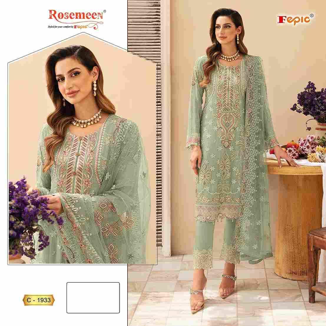 Fepic 1933 Colours By Fepic 1933-A To 1933-C Series Beautiful Pakistani Suits Colorful Stylish Fancy Casual Wear & Ethnic Wear Georgette Embroidered Dresses At Wholesale Price