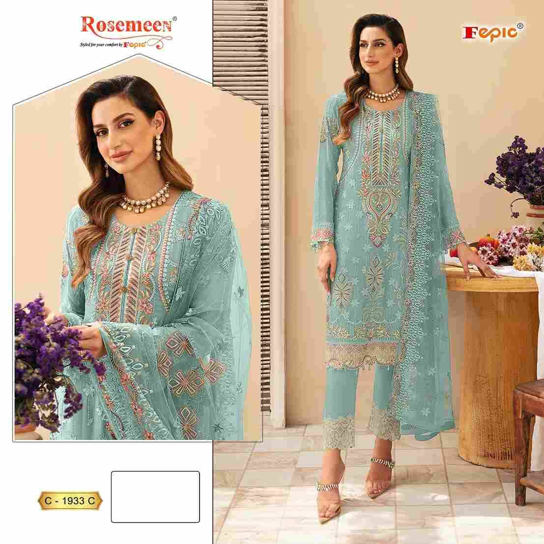 Fepic 1933 Colours By Fepic 1933-A To 1933-C Series Beautiful Pakistani Suits Colorful Stylish Fancy Casual Wear & Ethnic Wear Georgette Embroidered Dresses At Wholesale Price