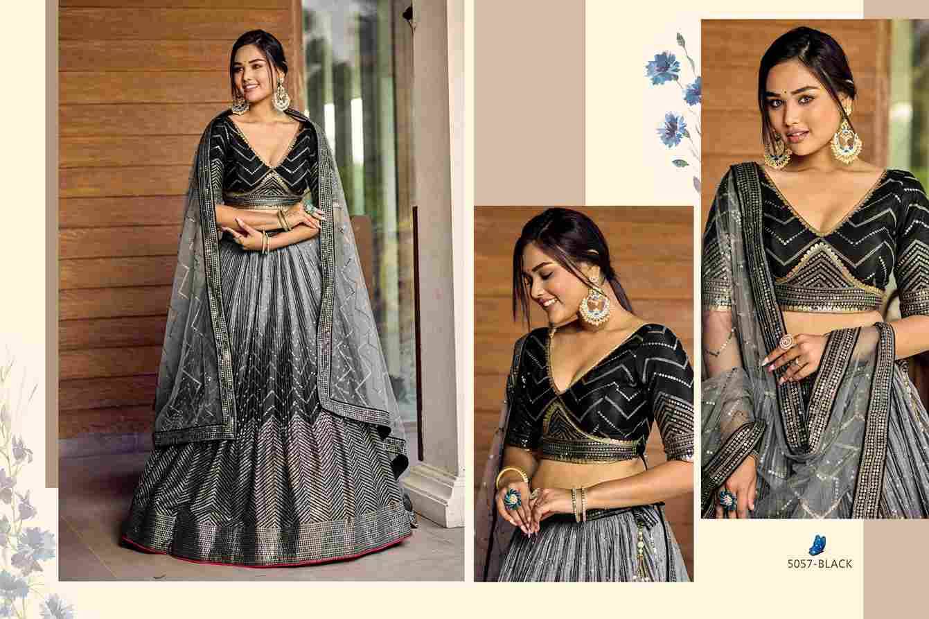 Kimaya By Zeel Clothing 5057-A To 5057-F Series Festive Wear Collection Beautiful Stylish Colorful Fancy Party Wear & Occasional Wear Chinnon Lehengas At Wholesale Price