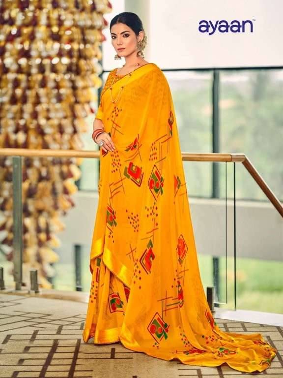 Ayaan By Kesari 01 To 24 Series Indian Traditional Wear Collection Beautiful Stylish Fancy Colorful Party Wear & Occasional Wear Georgette Sarees At Wholesale Price