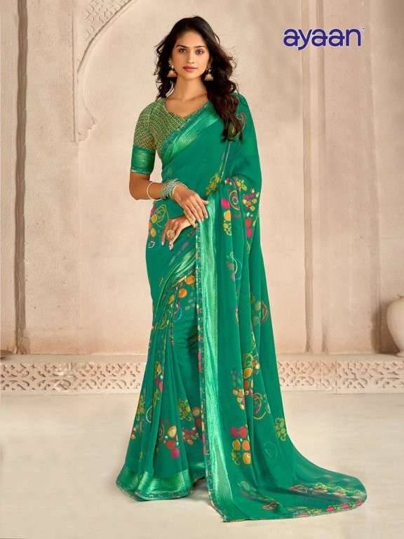 Ayaan By Kesari 01 To 24 Series Indian Traditional Wear Collection Beautiful Stylish Fancy Colorful Party Wear & Occasional Wear Georgette Sarees At Wholesale Price