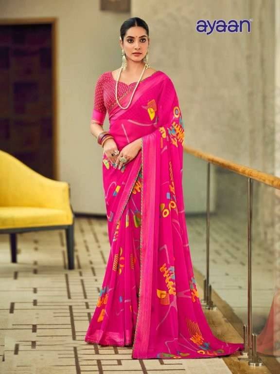Ayaan By Kesari 01 To 24 Series Indian Traditional Wear Collection Beautiful Stylish Fancy Colorful Party Wear & Occasional Wear Georgette Sarees At Wholesale Price
