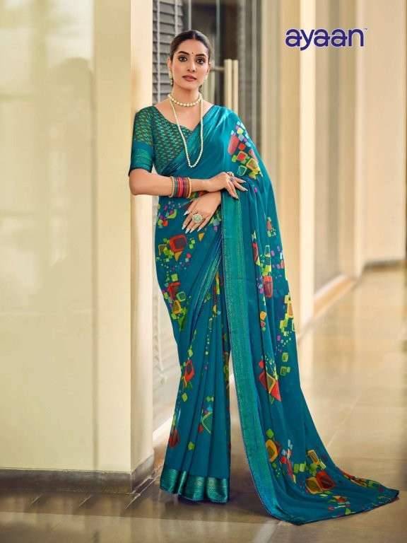 Ayaan By Kesari 01 To 24 Series Indian Traditional Wear Collection Beautiful Stylish Fancy Colorful Party Wear & Occasional Wear Georgette Sarees At Wholesale Price