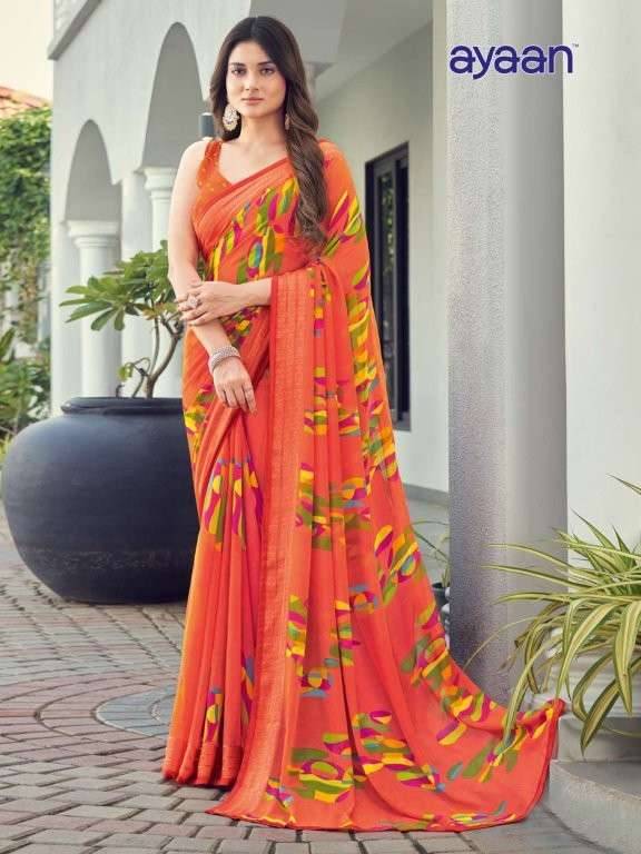 Ayaan By Kesari 01 To 24 Series Indian Traditional Wear Collection Beautiful Stylish Fancy Colorful Party Wear & Occasional Wear Georgette Sarees At Wholesale Price