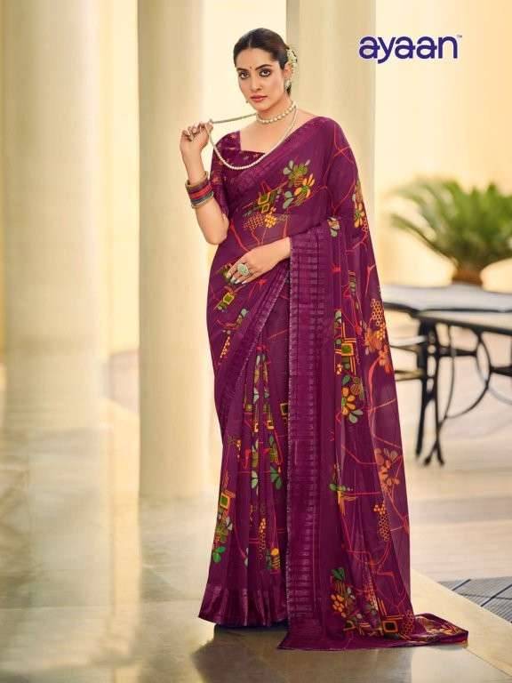 Ayaan By Kesari 01 To 24 Series Indian Traditional Wear Collection Beautiful Stylish Fancy Colorful Party Wear & Occasional Wear Georgette Sarees At Wholesale Price