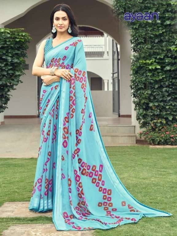 Ayaan By Kesari 01 To 24 Series Indian Traditional Wear Collection Beautiful Stylish Fancy Colorful Party Wear & Occasional Wear Georgette Sarees At Wholesale Price