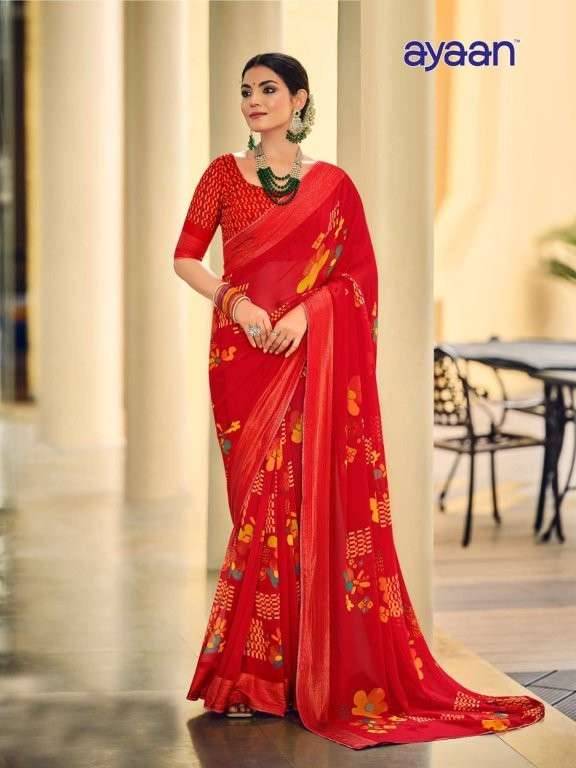Ayaan By Kesari 01 To 24 Series Indian Traditional Wear Collection Beautiful Stylish Fancy Colorful Party Wear & Occasional Wear Georgette Sarees At Wholesale Price