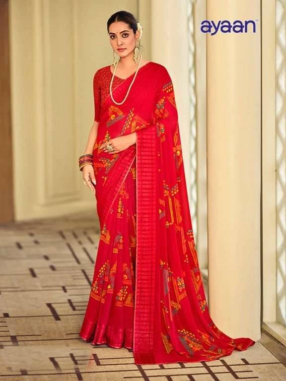 Ayaan By Kesari 01 To 24 Series Indian Traditional Wear Collection Beautiful Stylish Fancy Colorful Party Wear & Occasional Wear Georgette Sarees At Wholesale Price