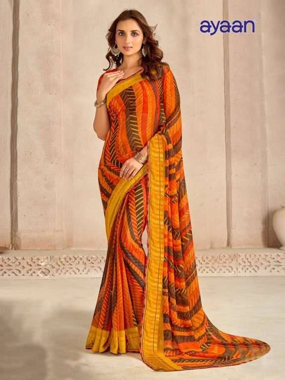 Ayaan By Kesari 01 To 24 Series Indian Traditional Wear Collection Beautiful Stylish Fancy Colorful Party Wear & Occasional Wear Georgette Sarees At Wholesale Price