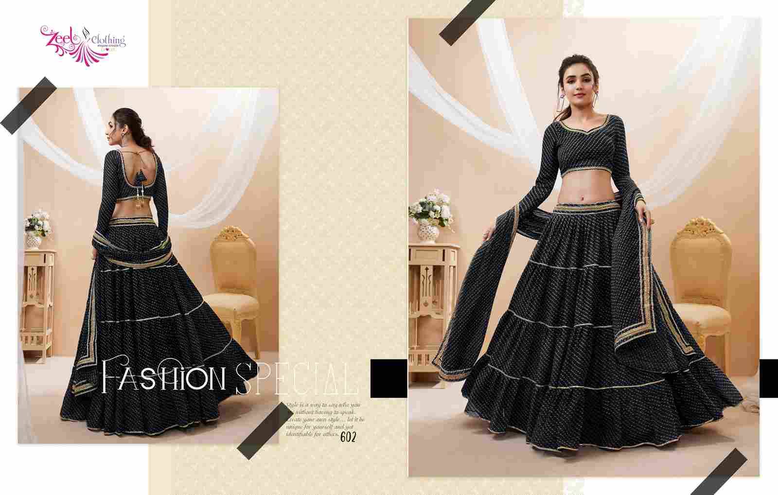 Lavish Vol-1 By Zeel Clothing 601 To 605 Series Festive Wear Collection Beautiful Stylish Colorful Fancy Party Wear & Occasional Wear Georgette Lehengas At Wholesale Price